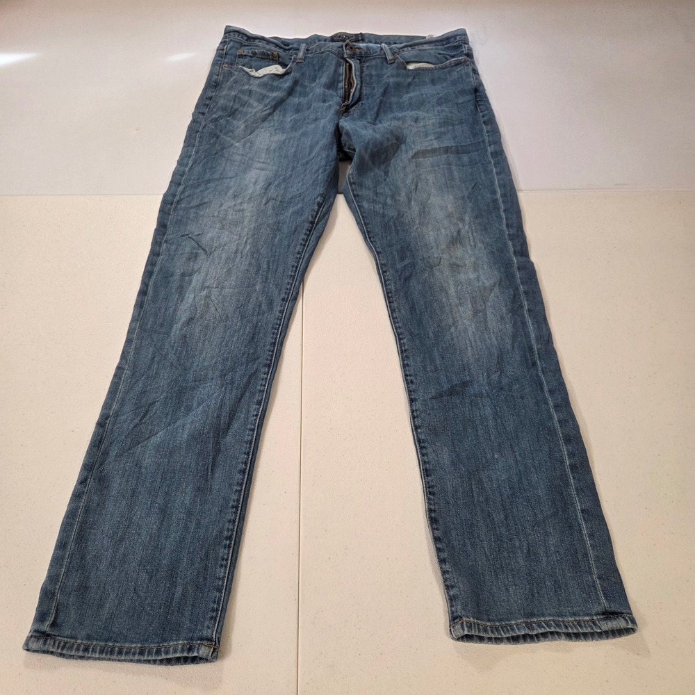 Lucky Brand 410 Athletic Fit Mens Jeans 36x32 Medium Wash Blue Denim Zip Fly